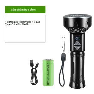 1000000LM Đèn Pin LED USB Có Thể Sạc Lại Đa Chức Năng Chống Nước COB Đèn Pin Cầm Tay Để Câu Cá Cắm Trại Với Khả Năng Điều Chỉnh Tiêu Điểm
