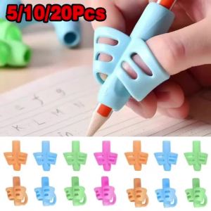 deli | Childrens Writing Pencil Pen Holder 5/10/20Pcs Set Silicone Assisted Grip Posture Orthosis for Students Learn & Practice