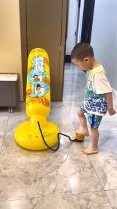 Bộ Đồ Chơi Trụ Đấm Bốc Boxing Bơm Hơi Hình Cá Voi Có Độ Đàn Hồi Khi Ngã Tặng Kèm Ống Bơm Hơi Rèn Luyện Thể Chất Cho Bé