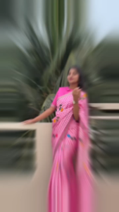 [PRE ORDER : 10 DAYS]Premium Digitally Printed Soft Linen Saree with Mangalagiri Border & Matching Blouse | Normal or Ready-to-Wear |652