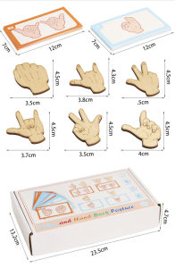 Montessori Gesture Matching Puzzle Teaching Tool Fine Motor Training Early Education Educational Toys Gifts For Children Kids