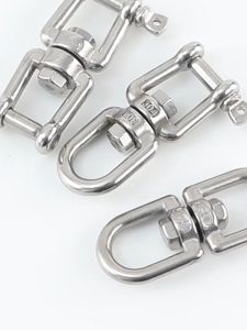 2 ชิ้น ห่วงคลาย ห่วงสองด้านหมุนได้ สแตนเลส 304สำหรับงานช่างหรือสำหรับใช้ทำสายจูงสัตว์เลี้ยง