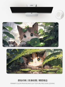 Mouse Pad Oversized Cartoon Cat Desk Mouse Pad Cute Computer Keyboard Pad Thickened Desk Pad Customizable