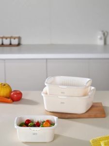COOKER KING | Thickened Food-Grade PP Vegetable Washing Basket with Drainage