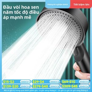 6 chế độ áp lực Boost Shower Head đa chức năng có thể điều chỉnh nước lớn vòi hoa sen vòi phun massage phụ kiện phòng tắm