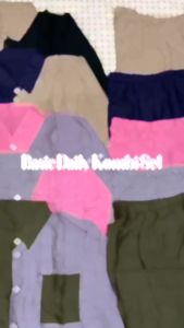 Setelan Polos  Kombinasi / Basic Daily Set (Baju + Celana) / Setelan Rayon Wanita Polos Kombinasi // KEYSA COLLECTION