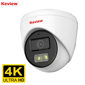 4K 8MP POE IP 2.8mm AI Màu Sắc Tầm Nhìn Ban Đêm Nhà Camera Quan Sát Giám Sát Video An Ninh H.265 Onvif Tương Thích Mái Vòm Trắng Camera