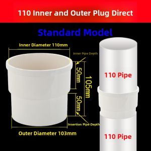 Drainage PVC Pipe 50/75/110mm Diameter Extension Coupling Reducer