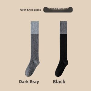 Miiow | Womens Over-Knee Thickened Woolen Socks Autumn Winter Pressure Slimming Long Tube Socks Anti-Slip Warm Polyester Nylon Blend