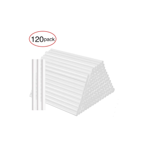 7mm*100mm Translucent Hot Melt Glue Stick EVA Material Suitable for DIY Gluing Photo Albums/Wood Etc. 60PCS/120PCS