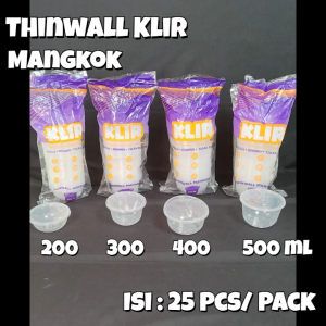 Thinwall Mangkok KLIR 300 ml Isi 25 Pcs / Kotak Makan / Food Container
