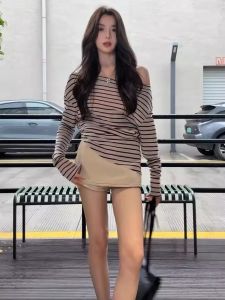 Lavish Summer Outfit Top And Shorts Set Womens Style Long Sleeve round Neck Zipper Casual Floral Printed Suit for Spring Autumn