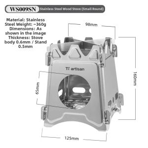 Tiartisan | Portable Windproof Titanium Charcoal Camp Stove