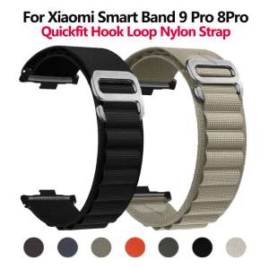 Dây Đeo Nylon Dạng Vòng Cho Đồng Hồ Thông Minh Xiaomi Mi Band 9 Pro/8 Pro Dây Đeo Thể Thao Tương Thích Với Redmi Watch 6 5 4 - Dây Đeo Có Móc Và Khóa Điều Chỉnh Được