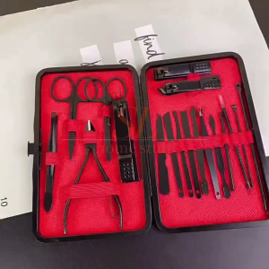 Gunting Kuku Set 18 in 1 Manicure & Pedicure Dompet Alat Kecantikan Premium Stainless