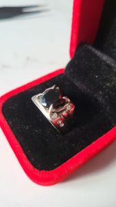 CINCIN PERMATA SERAI HITAM ASLI PERMATA BATU STONE FOR RING CINCIN HIGH QUALITY GERM STONE