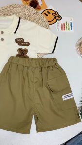 Boys Fashion Boy 0-5years babys clothes childrens clothing summer hot style cotton Lapel Tshirt Polo +kids pants 2pics