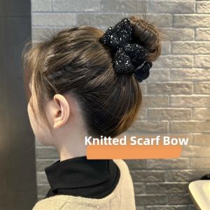 Sweet Fabric Hair Accessories Double-Sided Butterfly Knot Bun Hairpin for Women Girls Fashionable Hair Accessories