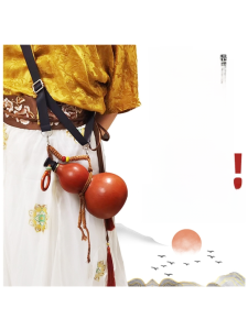 Natural Gourd Water Bottle Hot Water Flask Portable Backpackable Antique Style Wine Jug Handcrafted Regional Specialty