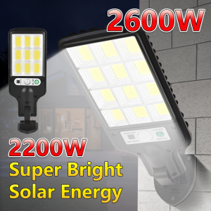 New 2200/2600W Solar Light for Outdoor Ultra High Power Security Lamps Outdoor Wall Terrace Garage Light Garden Lighting Outside