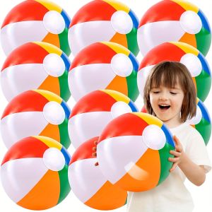 3 ชิ้น/7 ชิ้น12 นิ้วลูกบอลชายหาดพอง-ขนาดใหญ่ Rainbow Beach Ball Inflatable สระว่ายน้ําของเล่น เหมาะสําหรับงานปาร์ตี้ตกแต่ง