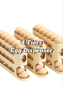 Auto Rolling Egg Storage Rack | Multi-Layer Egg Holder | Transparent Egg Rack/Lucky Home