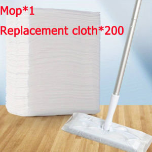 100/200pcs Disposable Cloth Mop Electrostatic Precipitator Paper Replacement Head For Cleaning Pet Hair And Dust Cleaning Tools