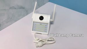 IP Kamera V380 pro CCTV WiFi wall lampu Camera lamp LED 1080P 8MP outdoor Waterproof