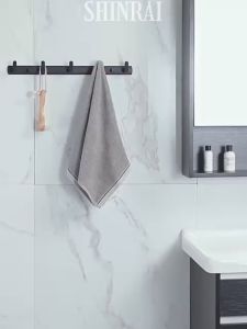 ( Dán Tường - Có Thể Khoan ) Móc Treo Quần Áo Nhà Tắm  Bếp  Móc Treo Đồ Cửa Sau SHINRAI Màu Trắng MNT7