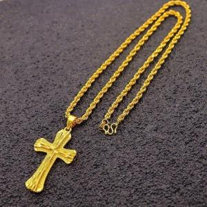 สร้อยคอจี้ทองคำสำหรับทั้งชายและหญิง โซ่ O ไม่ซีดจาง จี้ทองคำแท้ สไตล์เรียบง่าย จี้รูปดาว จี้รูปดวงอาทิตย์ จี้รูปเมฆ