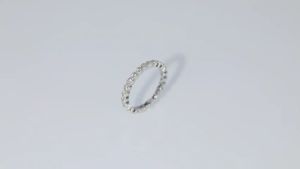 EAMTI 925 Sterling Silver Wedding Band Cubic Zirconia Half Eternity Stackable 2mm Engagement Ring Size 4-11