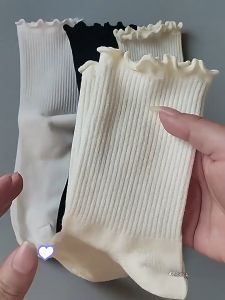 Tất Vớ Bắp Chân Nhúng Bèo Màu Trơn Xinh Xắn - 100style