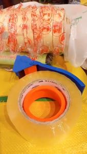 2PC Plastic Sealing Packer Tape Dispenser 48mm Width Roller Tape Cutter Packing Machine Tools