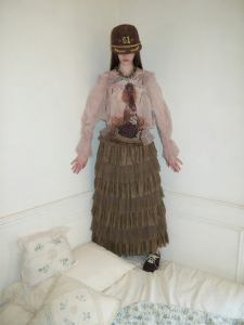 1JINN STUDIO | French Lace Multi-layered Netting Half Skirt