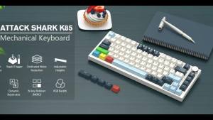 ATTACK SHARK | ATTACK SHARK K85 Rapid Trigger 75% Wired Mechanical Gaming Keyboard Gasket with Hot Swapped Adjustable Actuation Magnetic Switch