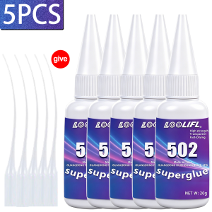 LOOLIFL | 502 Super Glue Multi-Purpose Instant Fast Drying Cyanoacrylate Adhesive For Plastic Metal Glass Strong Bonding Liquid Glue Tool