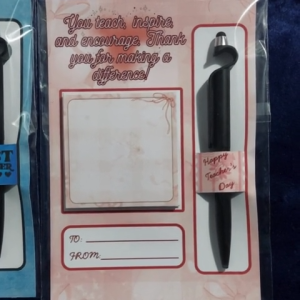 4-in-1 Teachers Day Gift Set with Pen Stylus Phone holder 40pcs Notepad
