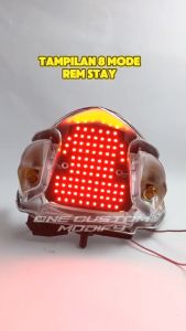 Lampu Rem LED Supra Fit New 8 Dan 10 Mode Running Mode Running Auto Manual Lampu Stoplamp Variasi