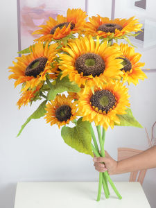 Hoa Hướng Dương Giả Hoa Trang Trí Phòng Khách Bàn Phong Cảnh Ban Công Hoa Tươi Không Mùi Khuôn Mặt Phong Cách Trung Quốc