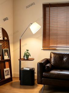 AOMAO | Retro Swivel Arm Floor Lamp Shelf