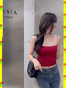 Waist vest womens vest with chest cushion beautiful back sleeveless top