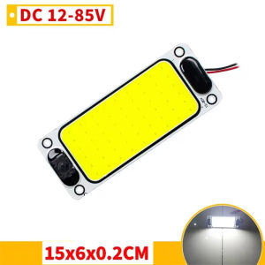 12W 6500K Ultra-Thin Car Interior Light 12V 24V Car Reading Light Strip with Switch - COB Cabin Lamp for Truck Van RV Camper