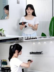 No-drill Suction Wall-mounted Bathroom Slipper Rack