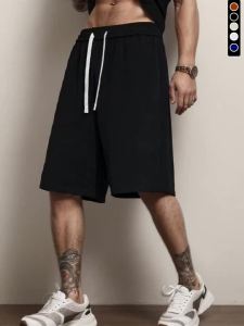 2026 New Style Mens Summer Running Shorts - Comfortable Leisure Jogging Sports Shorts in Solid Color - Tight Waist Loose Fit