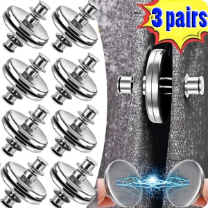 แม่เหล็กติดผ้าม่าน 3 คู่ แม่เหล็กติดผ้าม่านแบบถอดได้โดยไม่ต้องใช้ตะปู หัวเข็มขัดแม่เหล็กปรับระดับได้ อุปกรณ์สำหรับติดผ้าม่าน แม่เหล็กป้องกันแสงรั่ว หัวเข็มขัดแม่เหล็ก