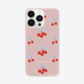 เคสโทรศัพท์มือถือแบบบางเฉียบสีชมพูสดใสพร้อมลายส้มสำหรับ iPhone 16 pro Max เปลือกป้องกันแบบบางเฉียบสำหรับ Apple 13 ที่ทนทานต่อการสึกหรอ. 
