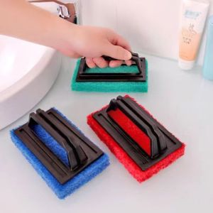 Kitchen Magic Sponge Brush with Handle Bathroom Bathtub Cleaner Tile Magic Eraser Nano Sponge Scrubber Home Cleaning Tool