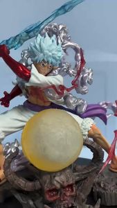 Mô hình one piece Luffy Gear 5 Nika cầm sét chiến đấu đảo đầu lâu LED Cao 28cm - Vũ mô hình Anime