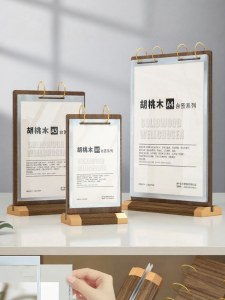 ZHICAIYOU | Menu Display Stand Wooden A4 Sign Holder