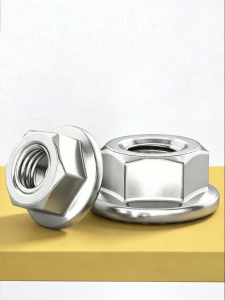 BAIRUITE | 304 Flange Hex Lock Nut 316 Stainless Steel Anti Slip Anti Loosen With Teeth And Pad M3-M20